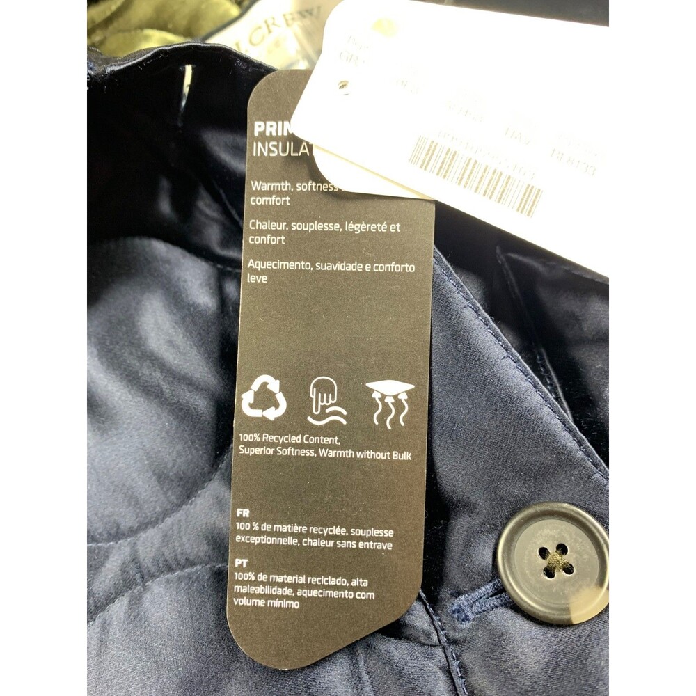J Crew Collection Quilted Cocoon Coat XXL Navy Sherpa Collar Primaloft NWT - Picture 9 of 14